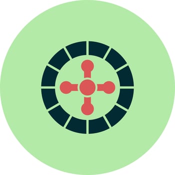 Casino roulette vector icon
