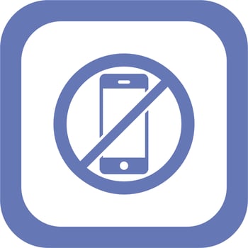 No Smartphone Vector Icon