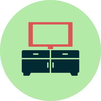 Tv Table Vector Icon