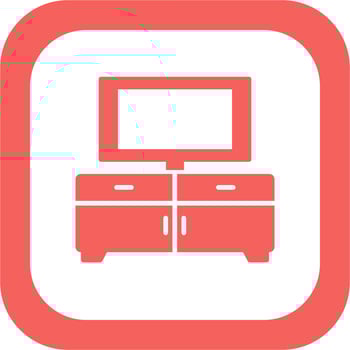 Tv Table Vector Icon