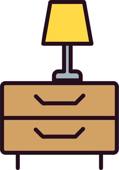 Lamp Table Vector Icon