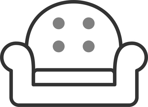 Arm chair Vector Icon