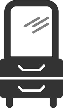 Dressing Table Vector Icon