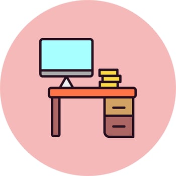 Pc Table Vector Icon