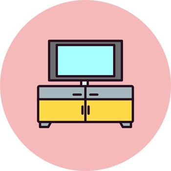 Tv Table Vector Icon