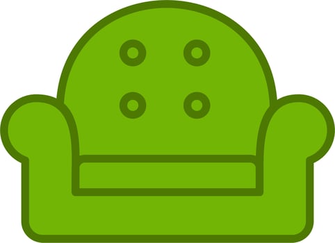 Arm chair Vector Icon