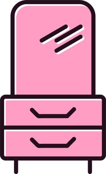 Dressing Table Vector Icon