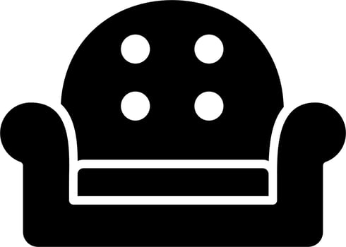 Arm chair Vector Icon