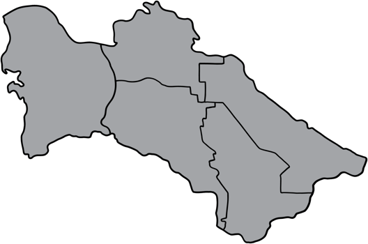 doodle freehand drawing of turkmenistan map. png