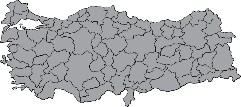 doodle freehand drawing of turkey map. png