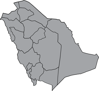 doodle freehand drawing of saudi arabia map. png