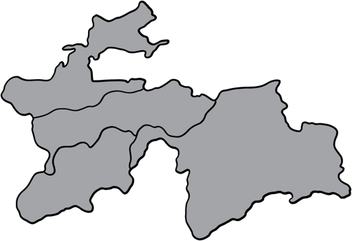 doodle freehand drawing of tajikistan map. png