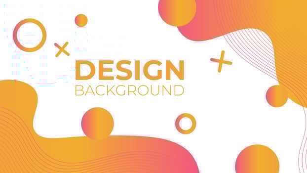 Colorful template banner with gradient color. Design with liquid form. vector