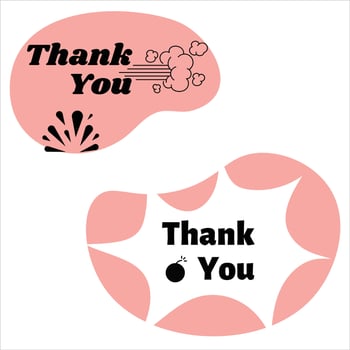 Thank you design vector