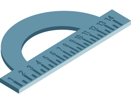 protractor school supply isometric png