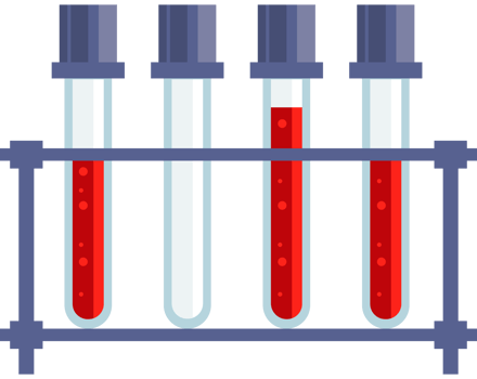 tubes test with blood in beaker png