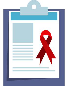 AIDS day ribbon in clipboard png