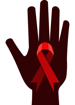 AIDS day ribbon in hand png