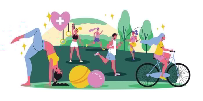 Healthy Lifestyle Concept vector
