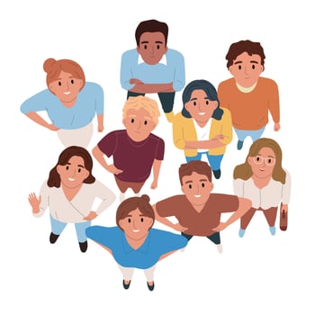 Flat People Top View vector