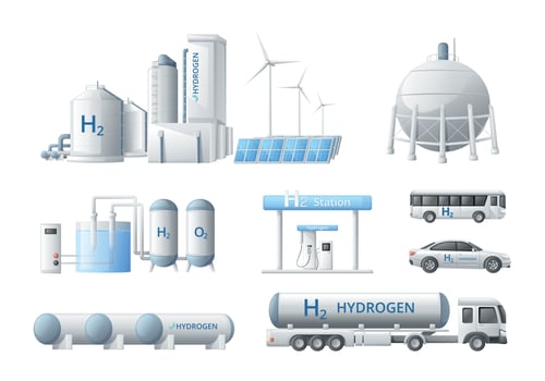 Green Energy Compositions Set vector