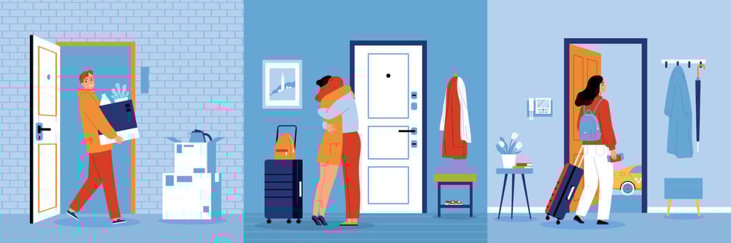 Leaving Home Design Concept vector