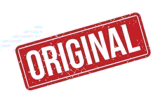 Original Rubber Stamp. Original Rubber Grunge Stamp Seal Vector Illustration - Vector