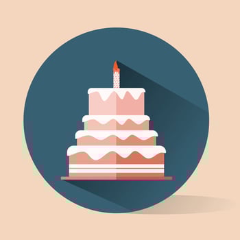 Vanilla Flavored Sweet Cake For Birthday Celebration vector