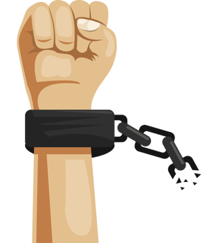 fist with chain breaking png