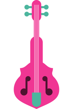 pink fiddle instrument musical png