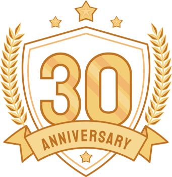 thirty anniversary golden badge png