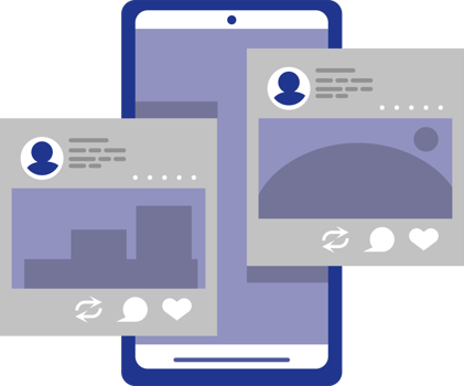 smartphone with accounts templates png