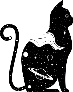 cat surreal astrology png