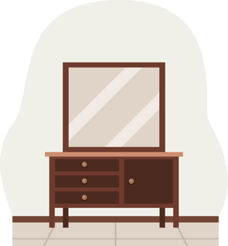 wooden dressing table png