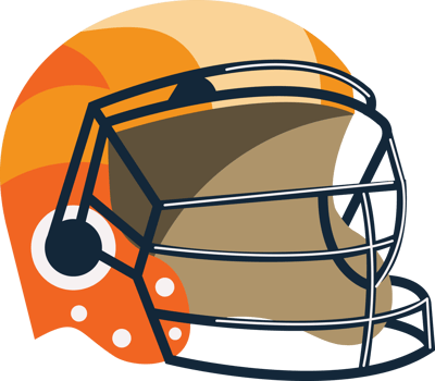 american football orange helmet png