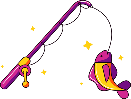 fishing rod with fish png