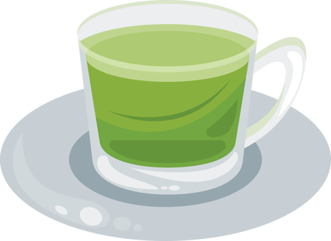 cup with green tea png