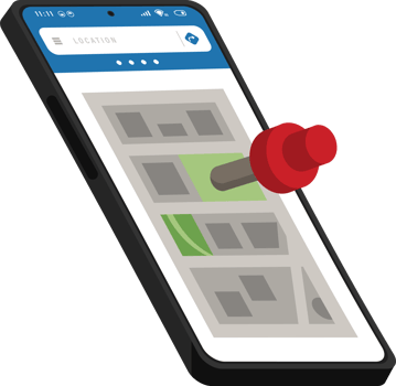 smartphone with gps pin png
