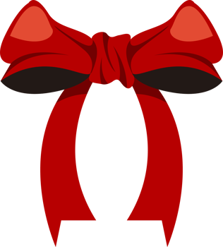 red ribbon bow png