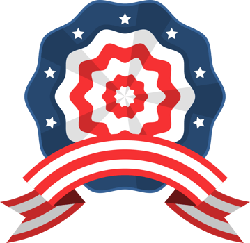 usa flag in emblem png
