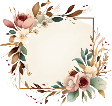 Floral Frame Wedding png