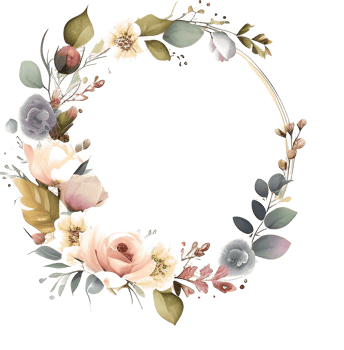 Floral Frame Wedding png
