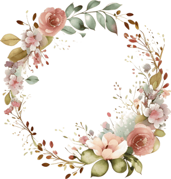 Floral Frame Wedding png