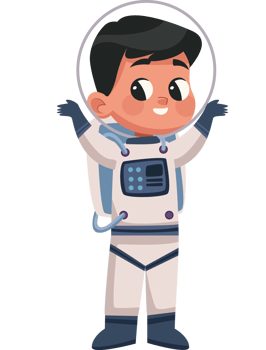 little boy with astronaut suit png
