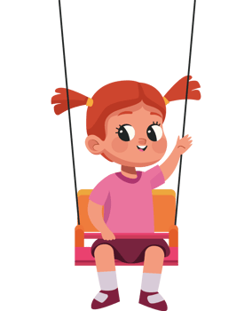 little girl in swing png