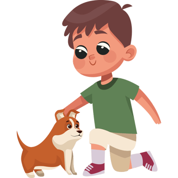 little boy with dog png