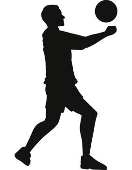 volleyball player receiving silhouette png