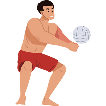 young male volleyball player png