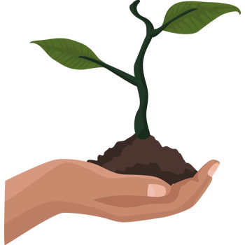 hand lifting plant garden png