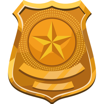 golden law shield png